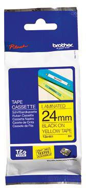 Schriftbandkassette Brother P-touch TZe-651 24 mm x 8 m (B x L) gelb schwarz BROTHER