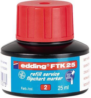 Nachfülltinte Marker edding FTK25 Flasche rot 25ml edding FTK25 Flasche rot 25ml EDDING