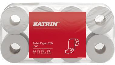 Toilettenpapier Katrin 250 3-lagig Papier weiß 250 Bl/Rl 8 Rl/Pack KATRIN