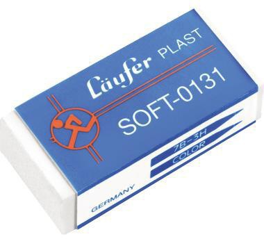 Radierer Läufür Plast Soft Bleistifte Buntstifte 19 x 12 x 41 cm (B x H x L) Kunststoff weiß LÄUFER