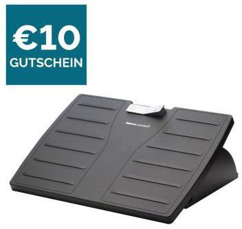 Fußstütze Fellowes® Office SuitesT Microban® 445 x 111 x 333 cm (B x H x T) nicht beheizbar Kunststoff schwarz/silber