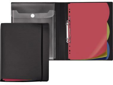 Ringbuch Veloflex Diamond DIN A4 Polypropylen schwarz VELOFLEX
