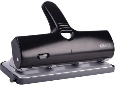 Doppellocher RAPESCO ALU-40 40 Bl (80 g/m²) mit Anschlagschiene schwarz RAPESCO