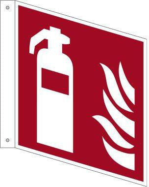 Hinweiß child 20 x 20 cm (B x H) F001 Feuerlöscher als Fahnenschild Hart-PVC NEUTRALWARE