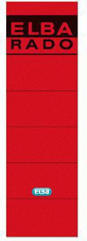Ordnerrückenetikett ELBA breit/kurz 59 x 190 mm (B x H) selbstklebend ohne Griffloch rot 10 Etik/Pack ELBA