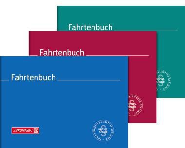 Fahrtenbuch BRUNNEN DIN A6 quer PKW farbig sortiert (freie Farbauswahl nicht möglich) 40 Bl BRUNNEN