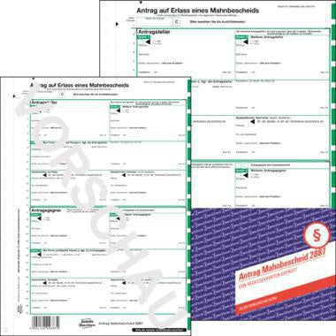 Mahnbescheid Avery Zweckform DIN A4 selbstdurchschreibend 1 Durchschlag 1 x 2 Bl AVERY ZWECKFORM
