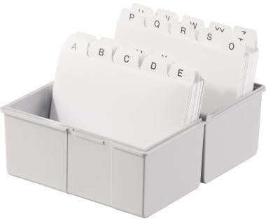 Karteikasten HAN 121 x 101 x 74 cm (B x H x T) DIN A7 quer 300 Karten Polystyrol lichtgrau HAN