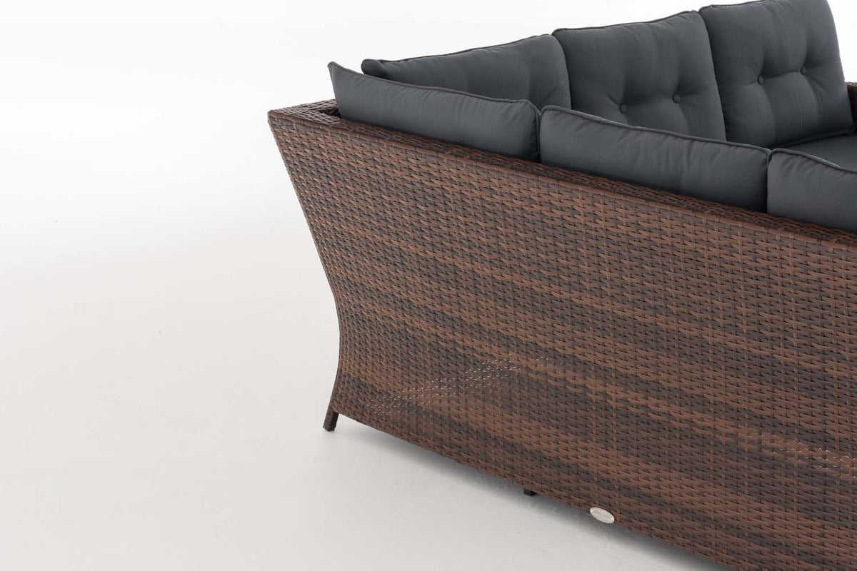 Eckgarnitur Sierra Flachrattan eisengrau – Ansicht 4