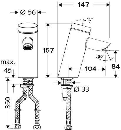 Schell Selbstschluss-WT-Armatur PURIS Typ HD-M chrom SCHELL – Ansicht 3