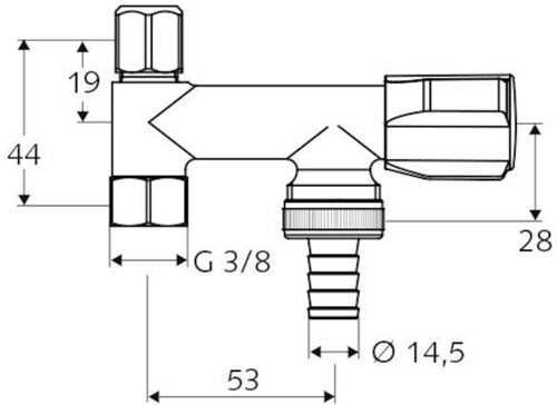 SCHELL Geräteventil COMFORT chrom für Eckventile 3/8Zoll SCHELL – Ansicht 3