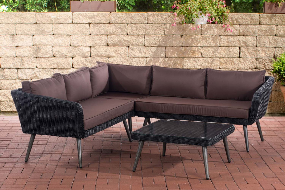 Eck-Loungeset Skara Rundrattan schwarz 45 cm (Dunkelgrau) – Ansicht 17