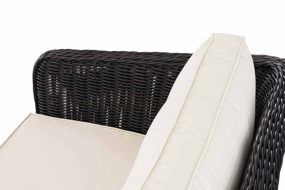 Eck-Loungeset Skara Rundrattan schwarz 45 cm (Dunkelgrau) – Ansicht 6