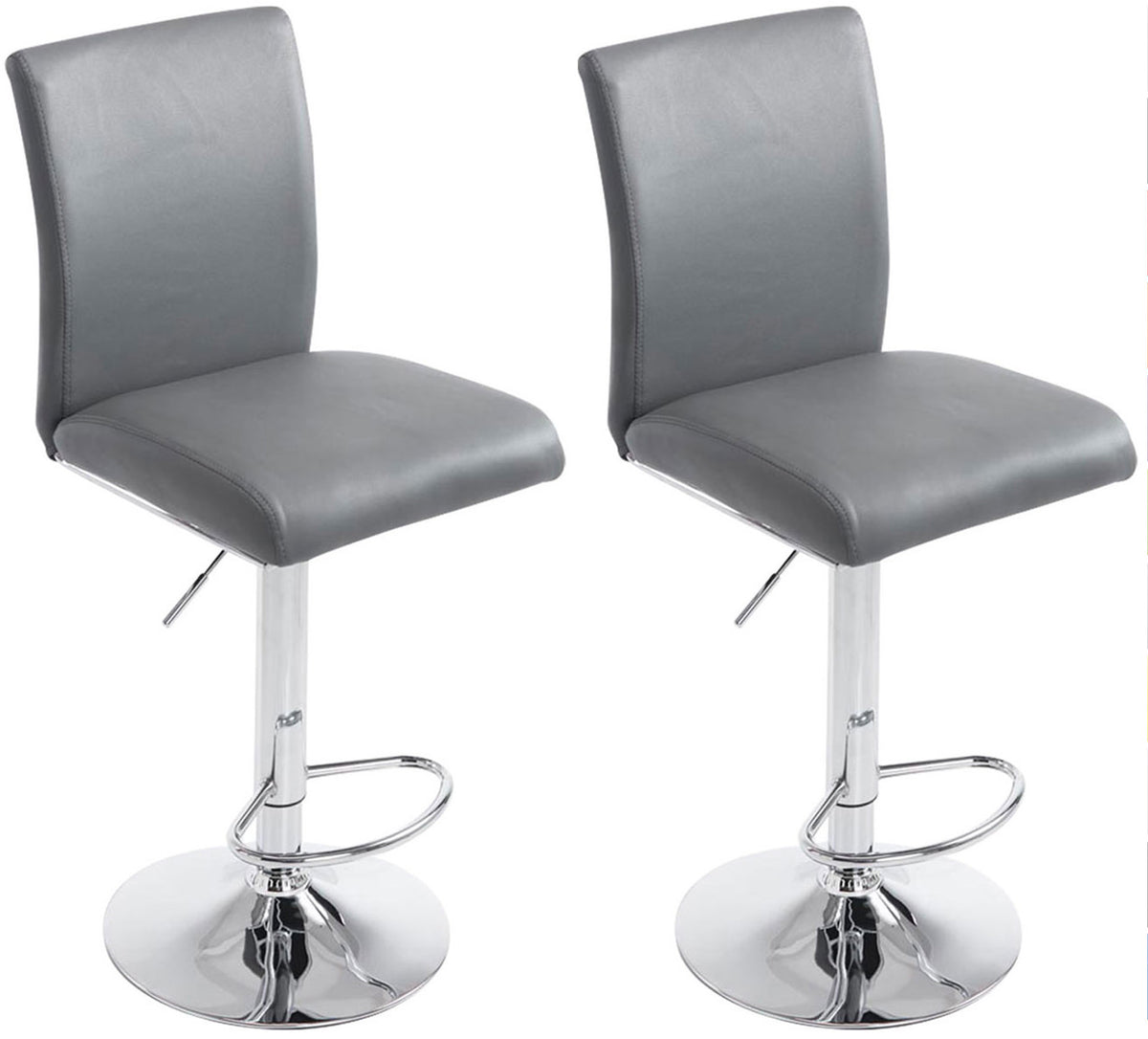 2er Set Barhocker Köln Kunstleder chrom – Ansicht 17
