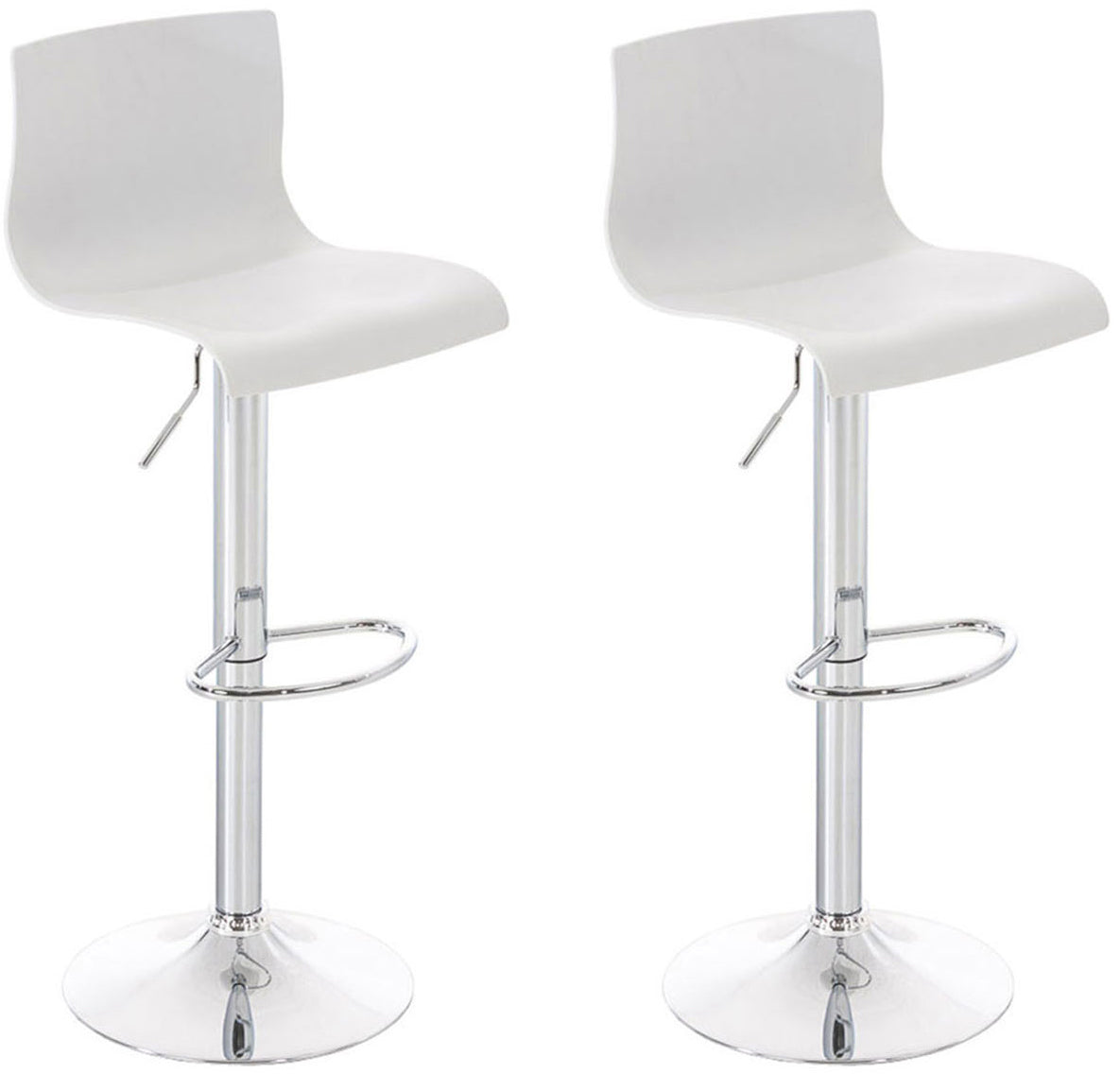 2er Set Barhocker Hoover Kunststoff chrom – Ansicht 9