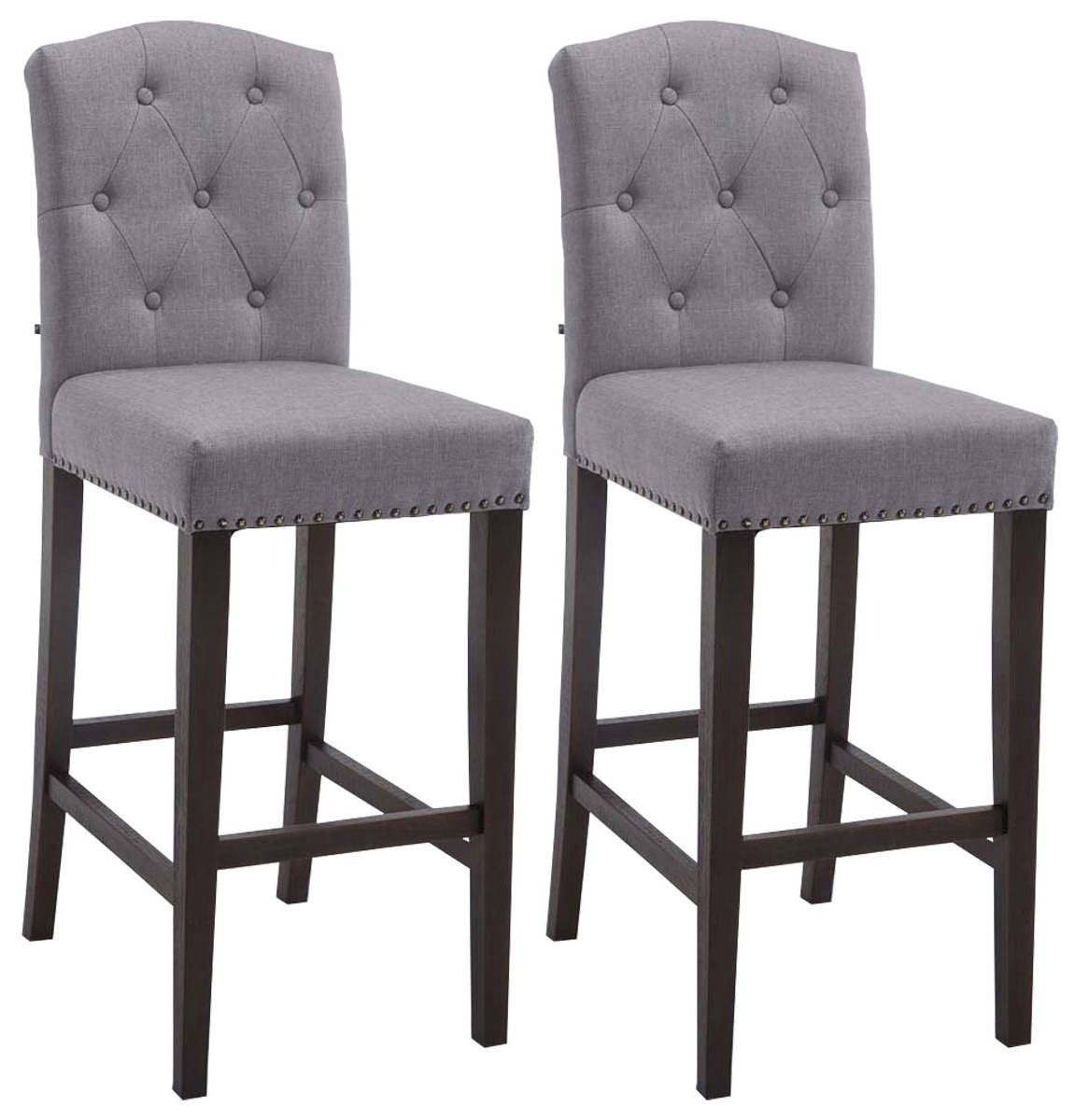 2er Set Barhocker Louise Stoff antik – Ansicht 15