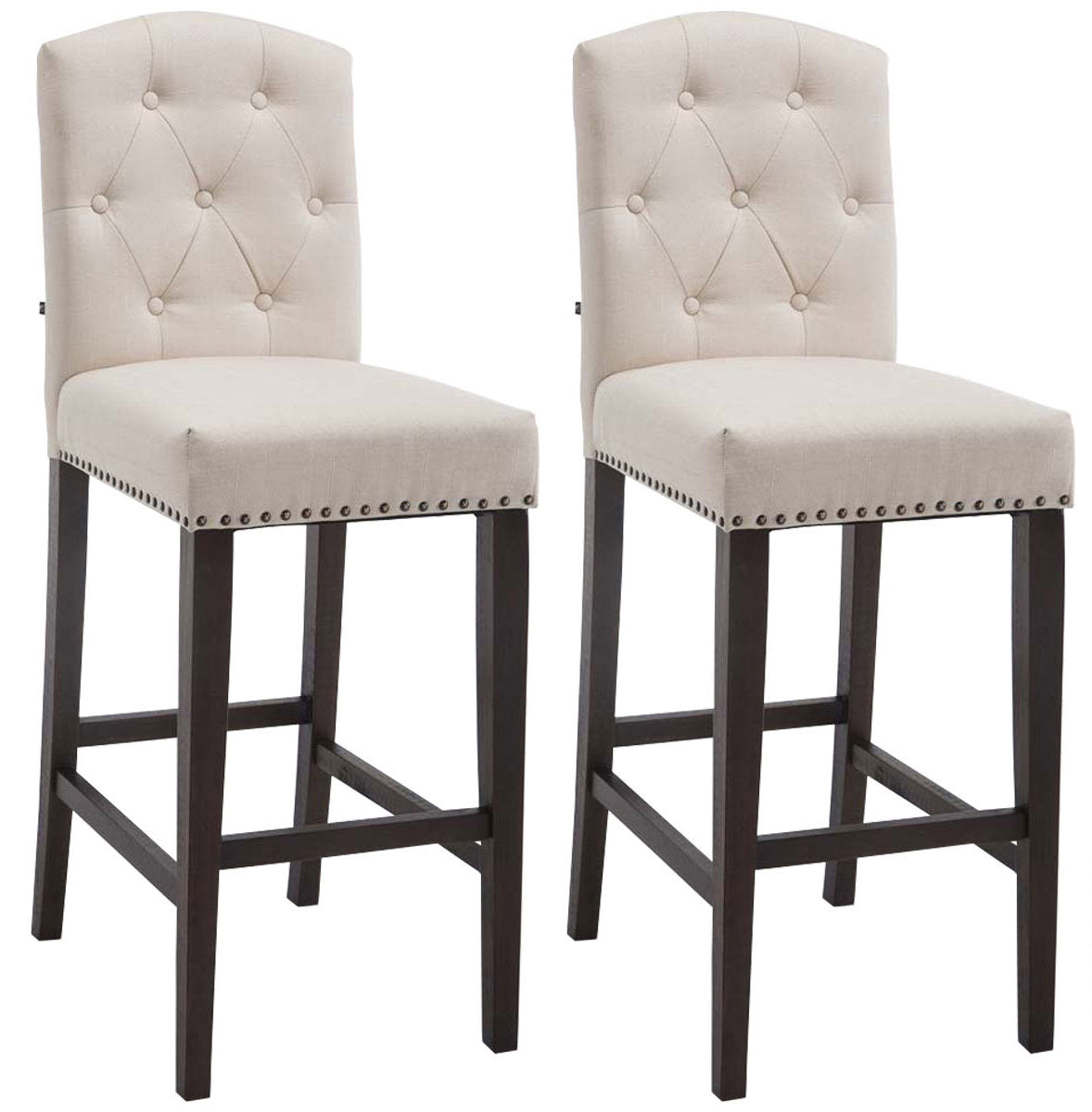 2er Set Barhocker Louise Stoff antik – Ansicht 10