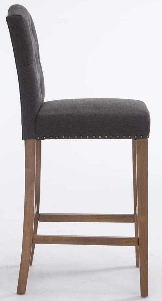 2er Set Barhocker Louise Stoff antik-hell – Ansicht 3