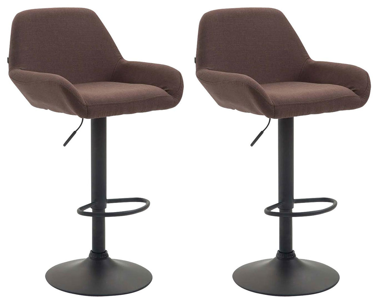2er Set Barhocker Braga Stoff schwarz