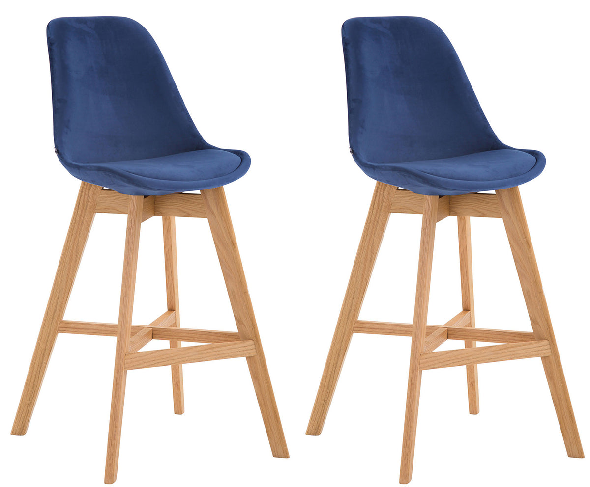 2er Set Barhocker Cannes Samt natura