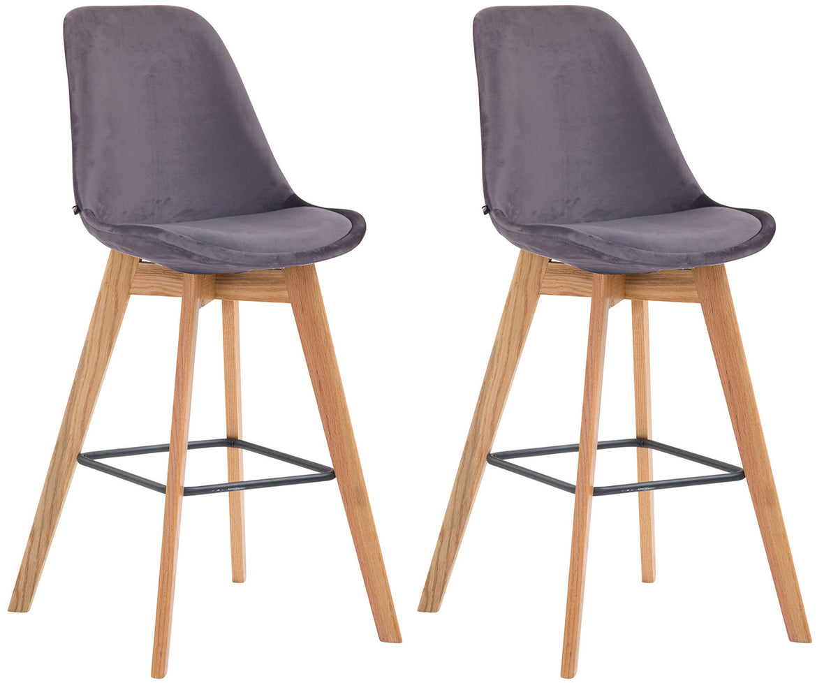 2er Set Barhocker Metz Samt natura – Ansicht 10