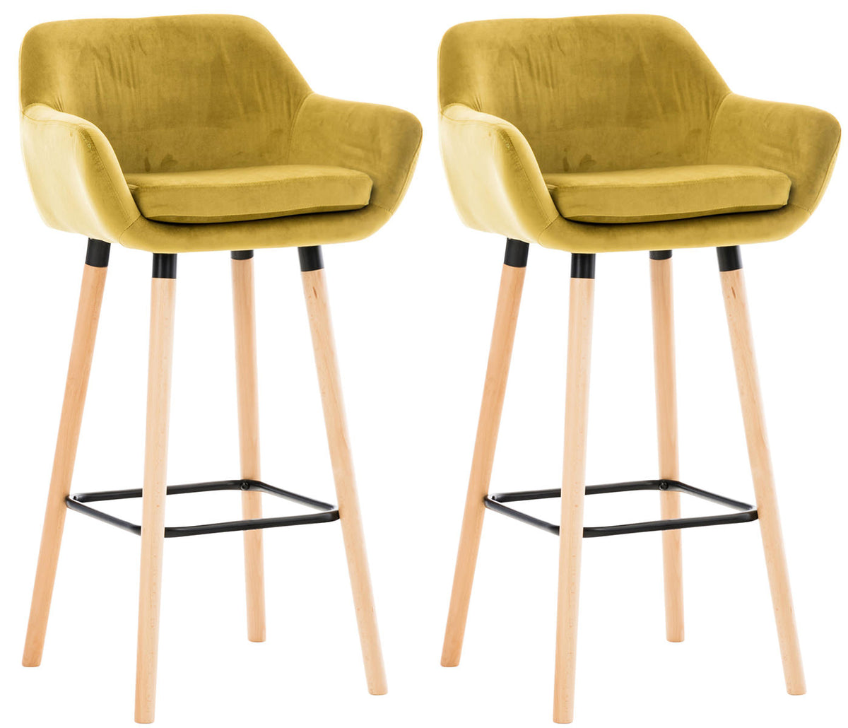 2er Set Barhocker Grant Samt – Ansicht 16