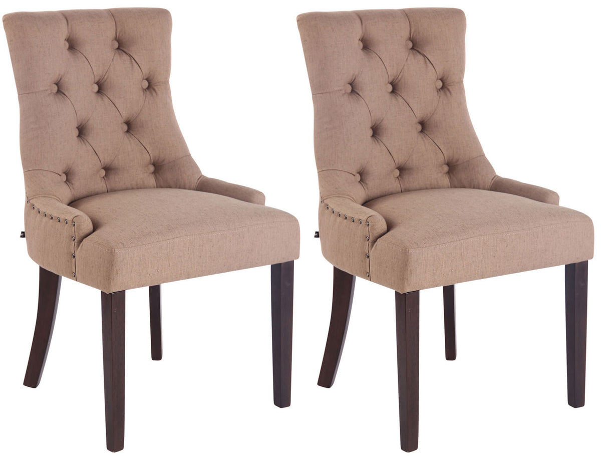 2er Set Esszimmerstuhl Aberdeen Stoff antik