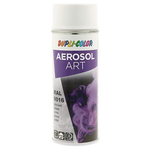 Buntlackspray AEROSOL Art verkehrsweiß glänzend RAL 9016 400 ml Spraydose DUPLI-COLOR