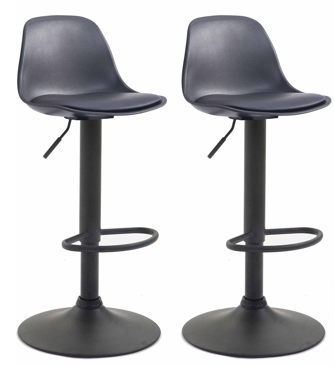 2er Set Barhocker Kiel Kunststoff schwarz – Ansicht 10