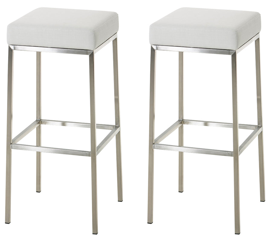 2er Set Barhocker Montreal 85 Stoff edelstahl – Ansicht 6