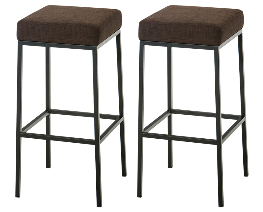 2er Set Barhocker Montreal 80 Stoff schwarz