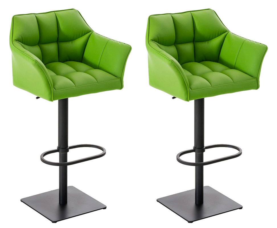 2er Set Barhocker Damaso Kunstleder schwarz – Ansicht 10