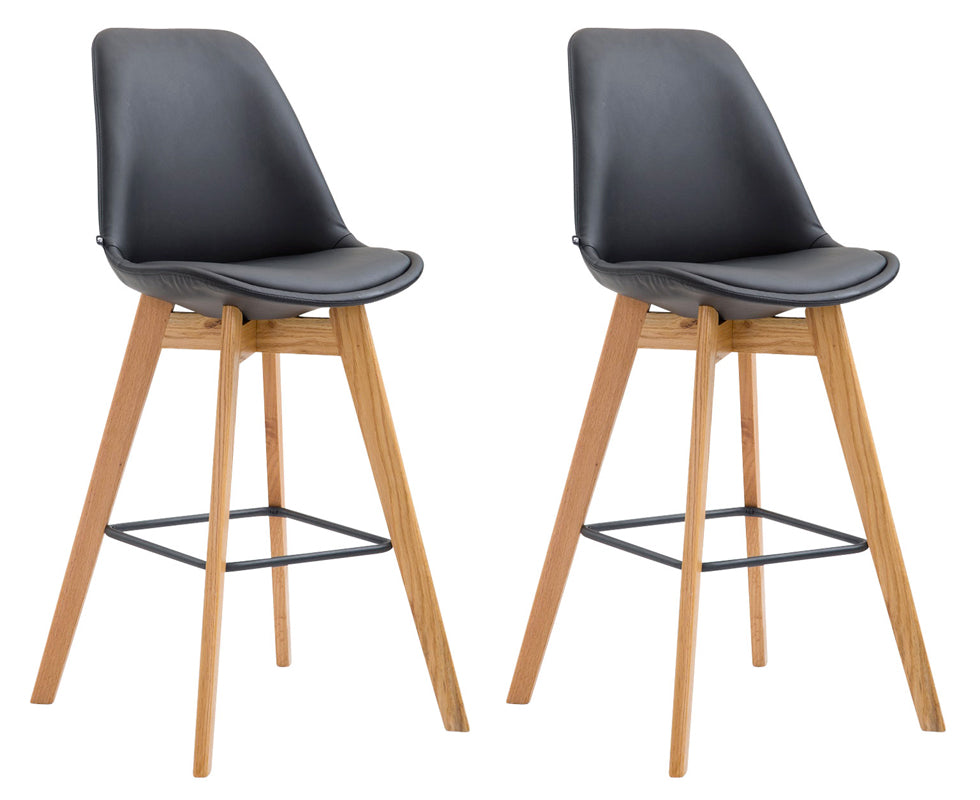 2er Set Barhocker Metz Kunstleder natura