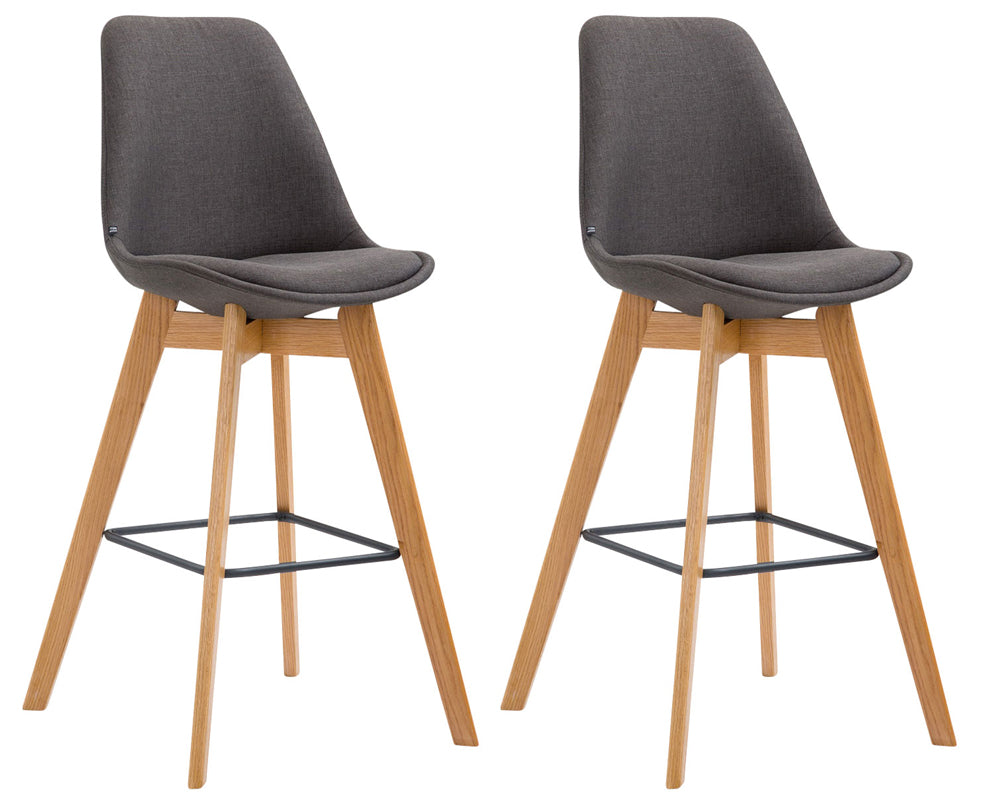 2er Set Barhocker Metz Stoff natura – Ansicht 6