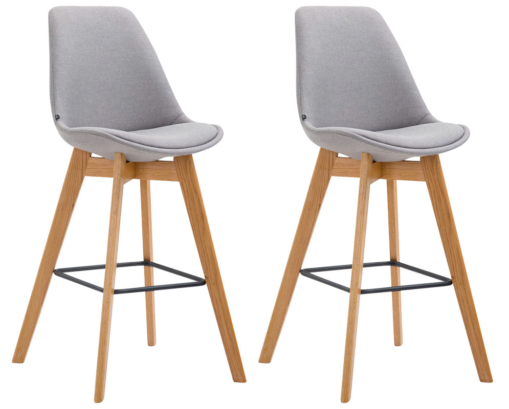 2er Set Barhocker Metz Stoff natura – Ansicht 18