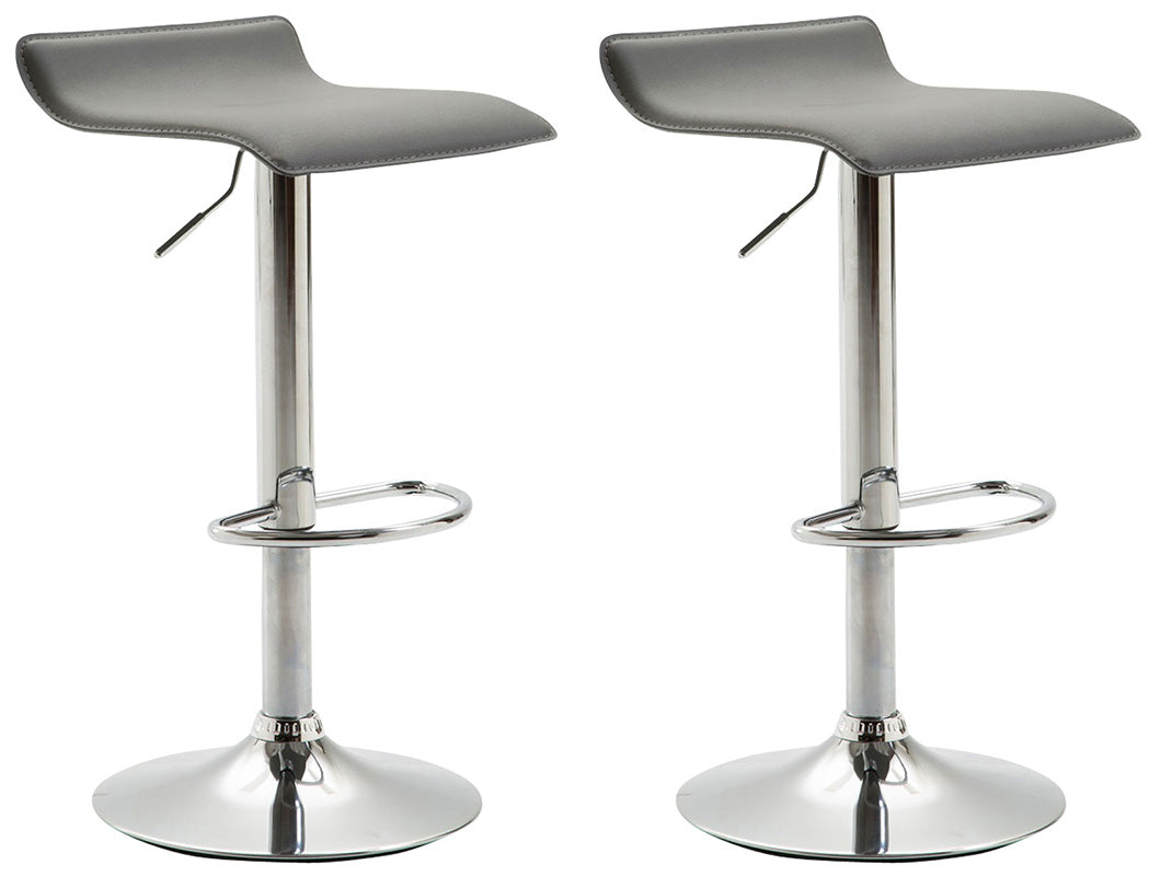 2er Set Barhocker Dyn V2 Kunstleder chrom – Ansicht 5
