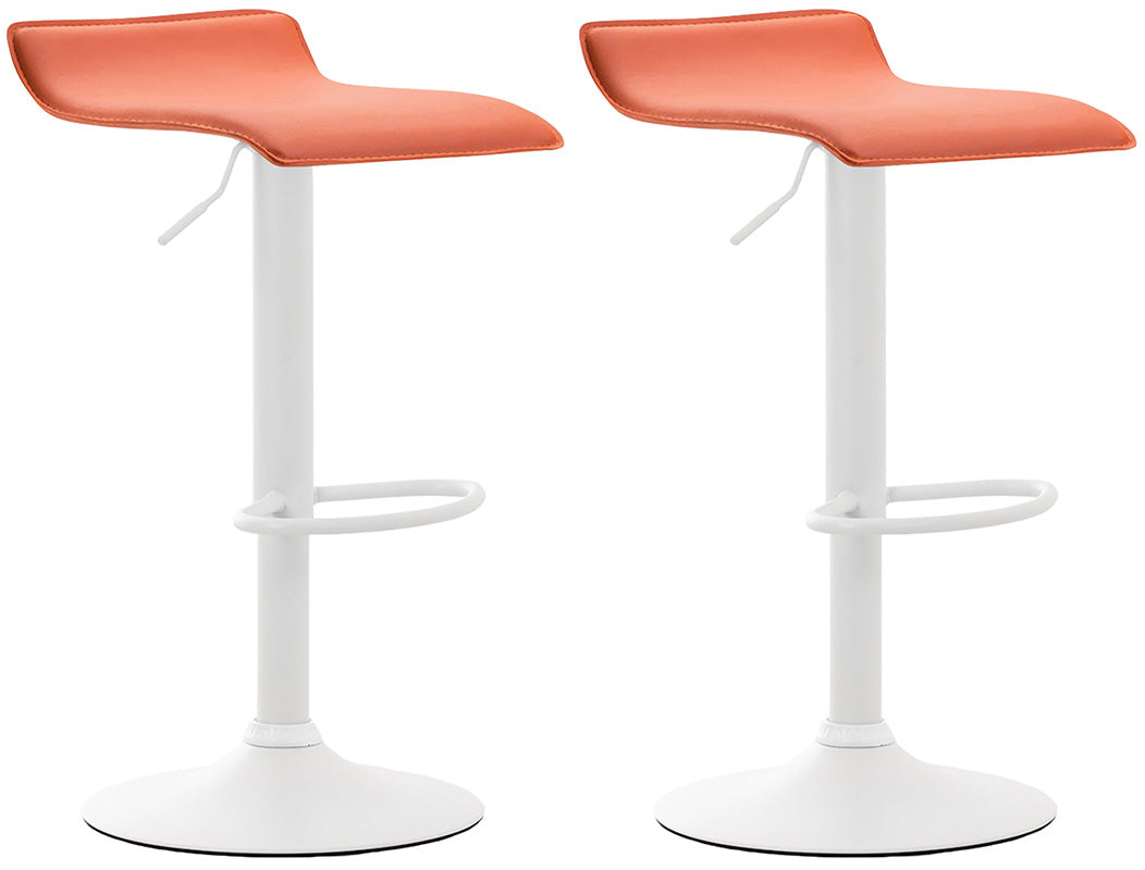 2er Set Barhocker Dyn V2 Kunstleder weiß – Ansicht 16