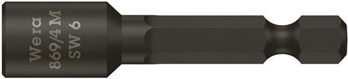 Steckschlüsseleinsatz 869/4M mit 6-Kant-Antrieb Schlüsselweiße 6 mm Länge 50 mm mit Magnet WERA