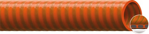 Kunststoff-Saugschlauch QUADRIFLEX ID 900mm Orange AD 1000mm 50mm L50m - VPE: 50