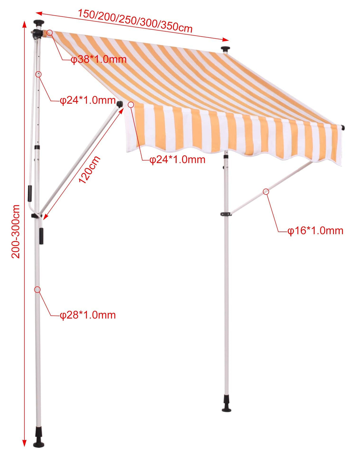 Klemmmarkise Westerly 350x120 cm – Ansicht 12