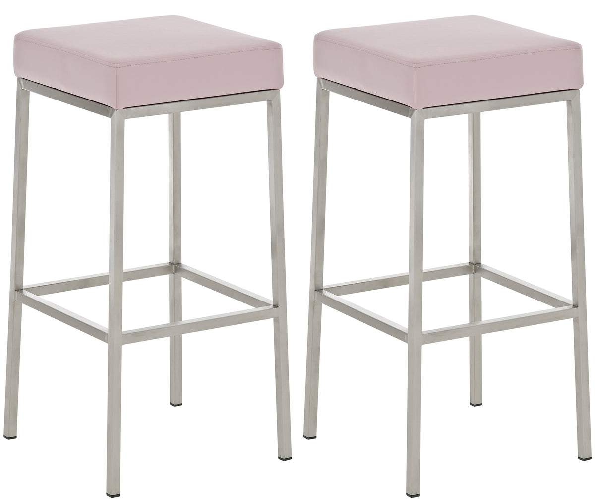 2er Set Barhocker Montreal 85 Kunstleder edelstahl – Ansicht 9
