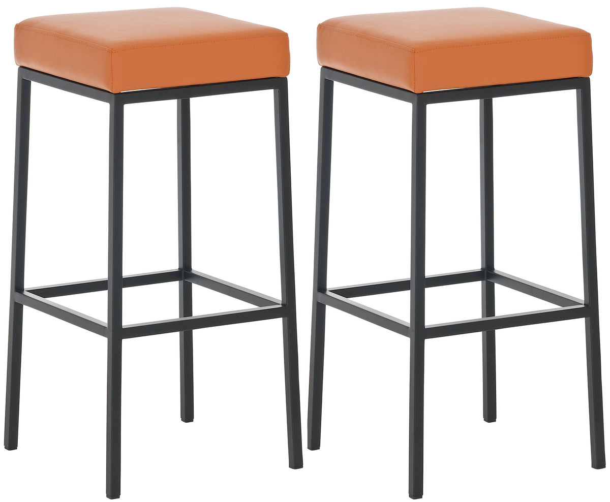 2er Set Barhocker Montreal 85 Kunstleder schwarz – Ansicht 13