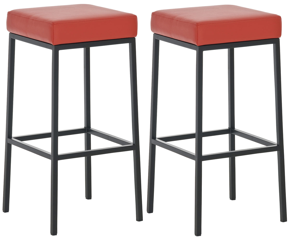 2er Set Barhocker Montreal 80 Kunstleder schwarz – Ansicht 7