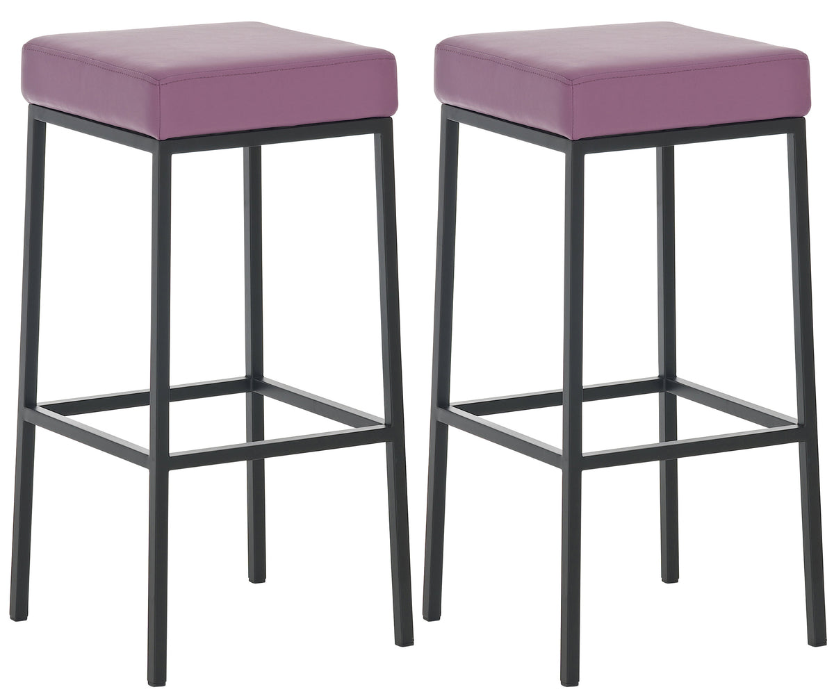 2er Set Barhocker Montreal 80 Kunstleder schwarz – Ansicht 19
