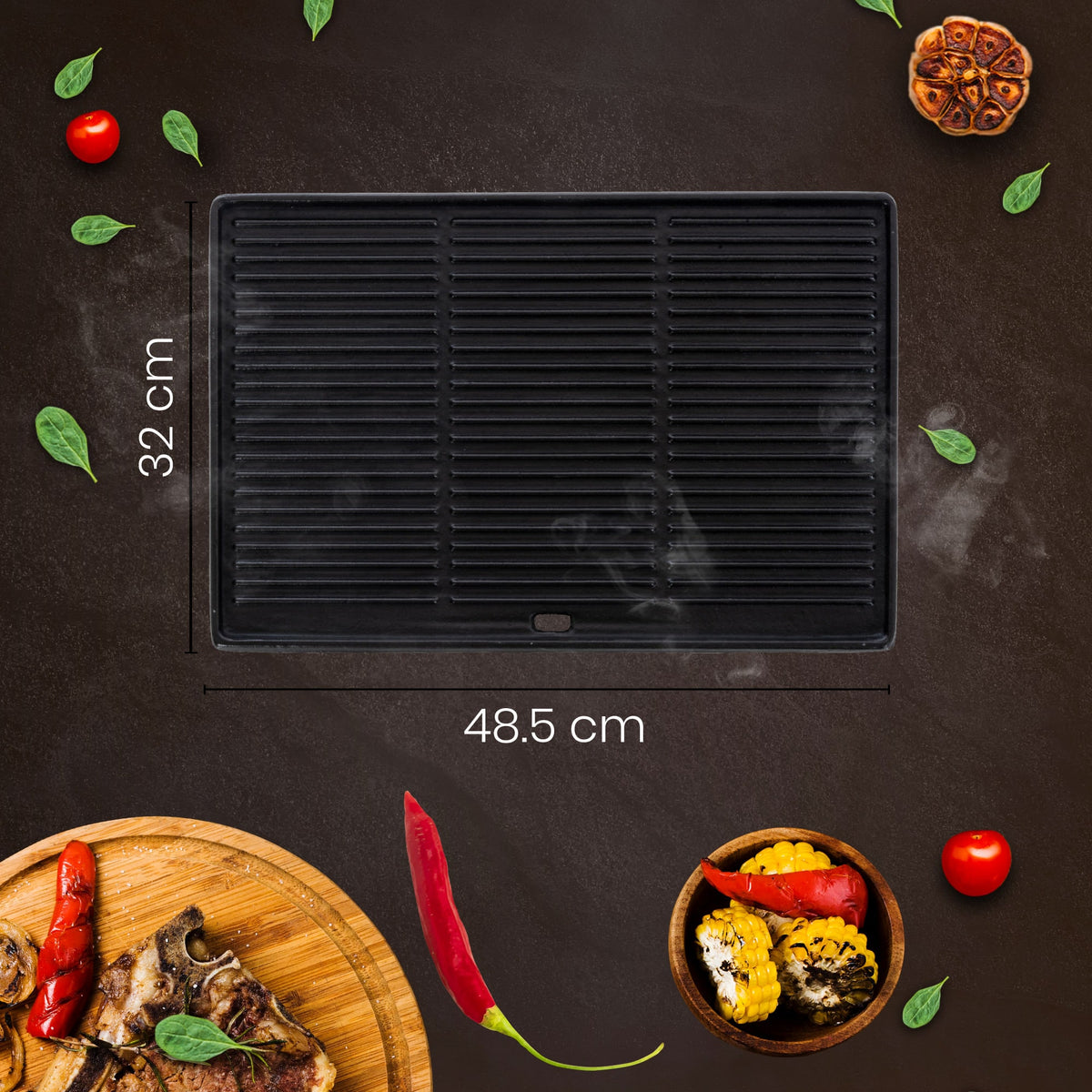 Grillplatte 48,5x32cm – Ansicht 2