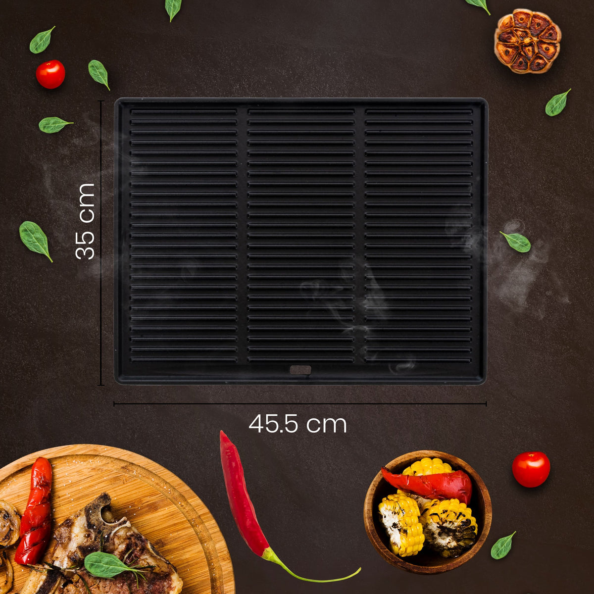 Grillplatte 45,5 x 35 cm – Ansicht 2