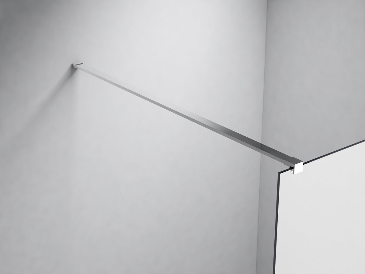Duschabtrennung 130x200x100cm rechteckig halb gefr – Ansicht 2