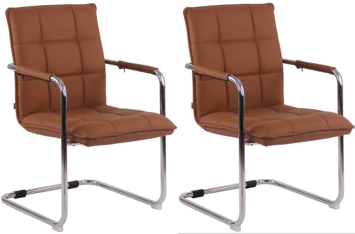 2er Set Stühle Gandia Echtleder chrom – Ansicht 10