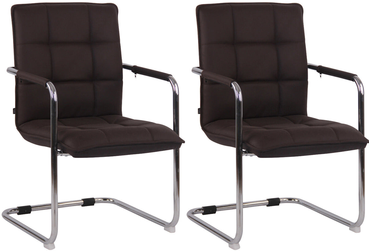 2er Set Stühle Gandia Echtleder chrom – Ansicht 15
