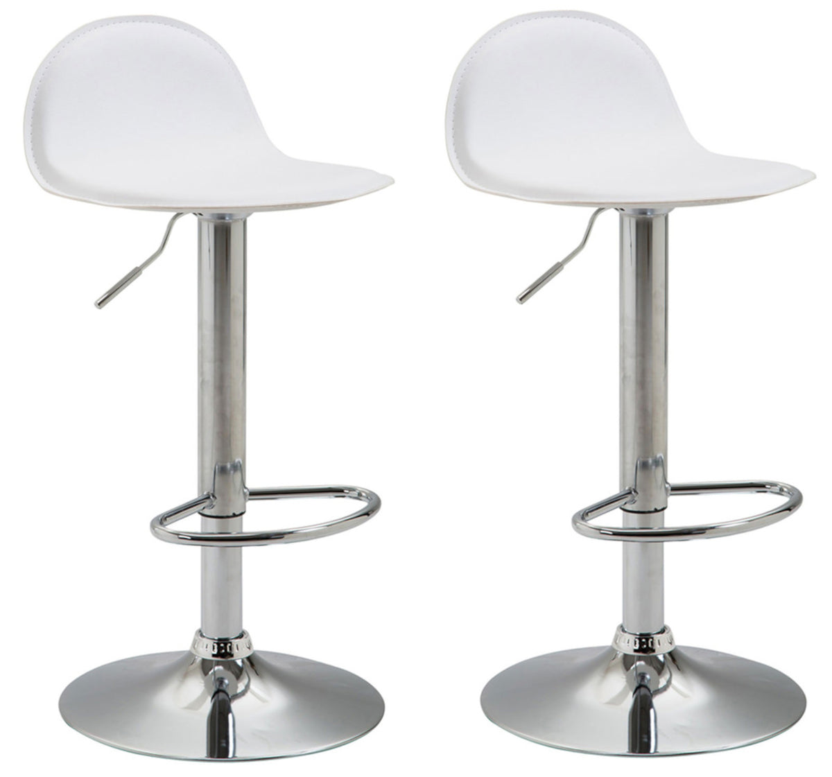 2er Set Barhocker Lana V2 Chrom